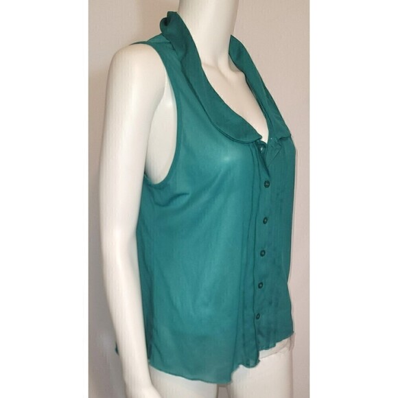 Julie's Closet Sheer Kelly Green Blouse - Size XL - Picture 2 of 7
